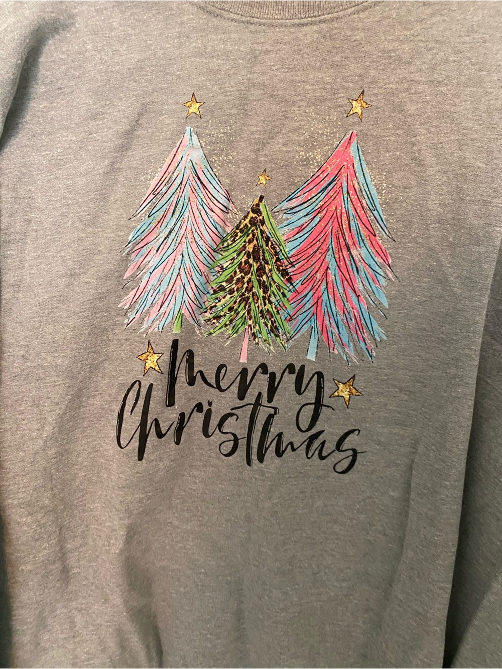 Gray Christmas Crewneck Sweatshirt